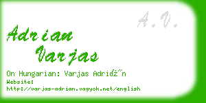 adrian varjas business card